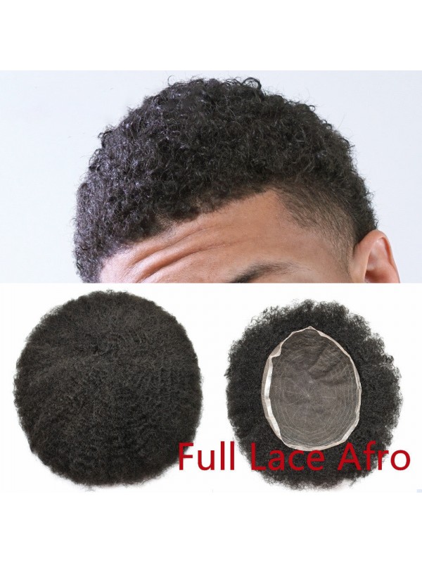 Afro Toupet Für Schwarze Männer Volle Französische Spitzenhaarteile