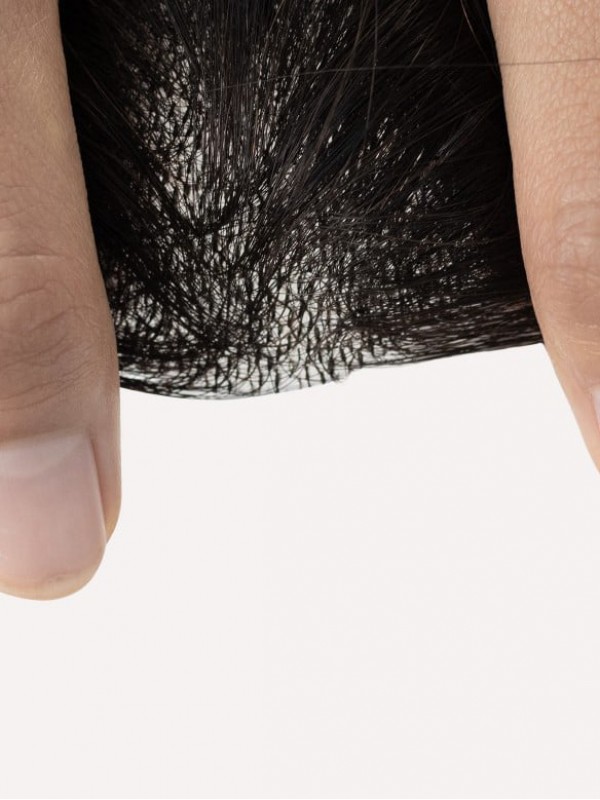 3"X 3" Echthaar-Cover-Up-Haarpflaster Auf Voller Hautbasis - Keine Chirurgische Lösung Für Alopecia Areata | 12"