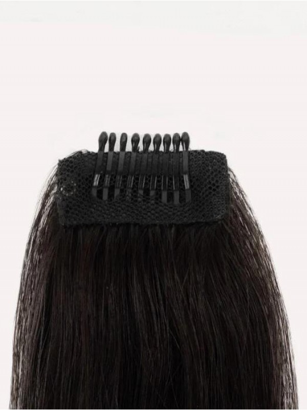 12" Instant Clip In Echthaar No Track Cover-Up Hair Patch | Haarvolumengeber | Haarwurzelheber