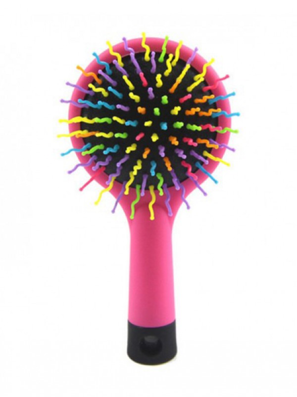 Regenbogen Brush Perm Wellig Gerade Beauty Kamm Mit Spiegel