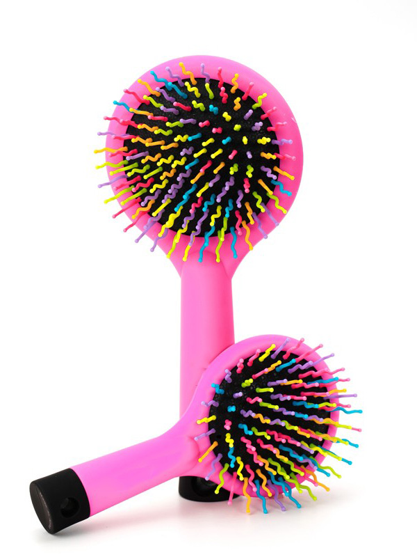 Regenbogen Brush Perm Wellig Gerade Beauty Kamm Mit Spiegel