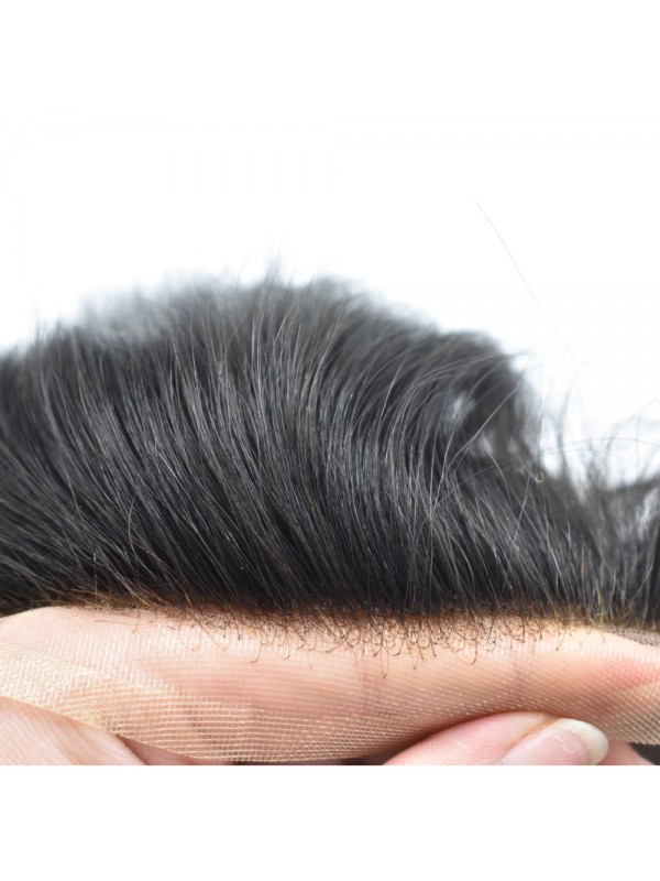 Geschweißtes Mono Spitzefront Haarersatzsystem Langlebige NPU Um Haarteile