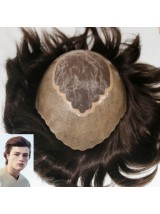 Feines Mono PU Around Hair System Herren Toupet