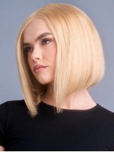 Bob Perücke Gerade Blonde Remy Echthaar Perücken