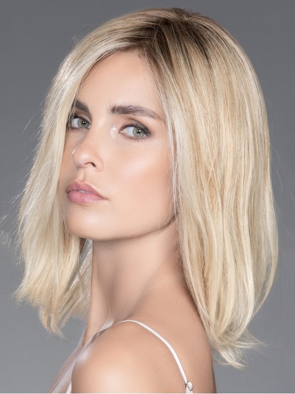 Natürliche 14" Bobs 100 % Handgeknüpfte Blonde Echthaar Perücken