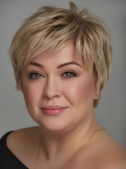 Kurze Perücken 8" Glatt Kappenlos Boycuts Blondes Echthaar