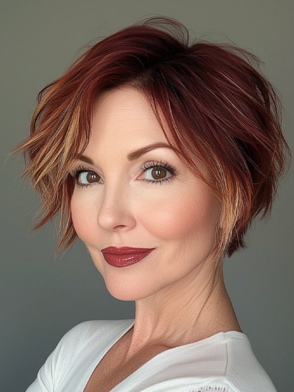 Kurze Perücken Echthaar Glatt Ombre/2 Tone 8" Lace Front Perücken