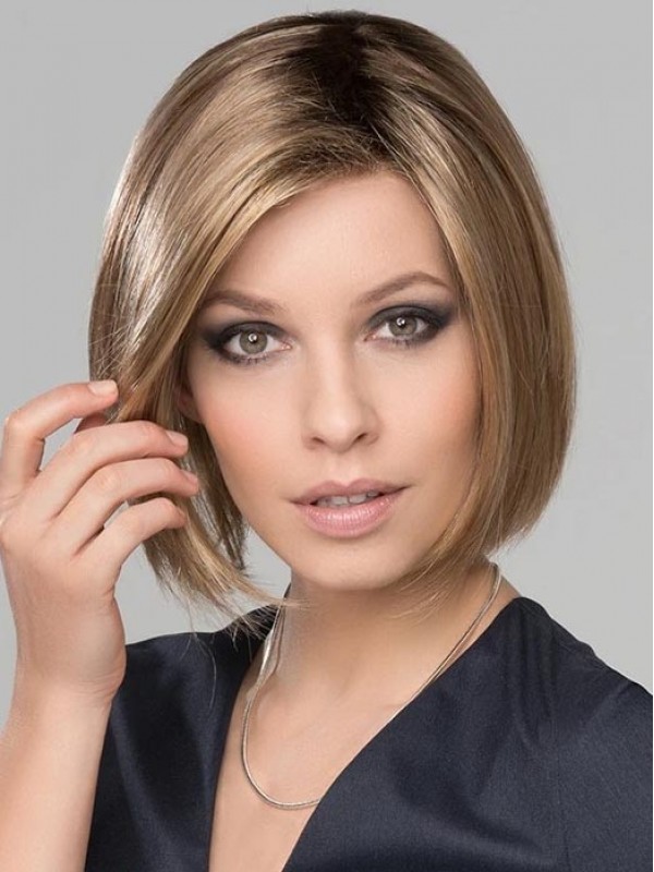 Beste Kurze Bobs Ombre 10" Synthetische Spitzefront Perücken