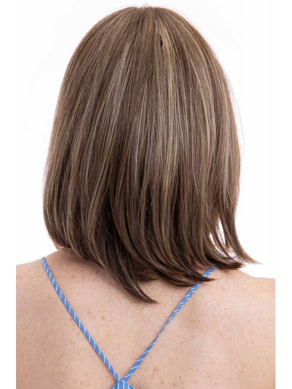 Glatte Perücken Kinnlang 10" Lace Front Kunsthaar