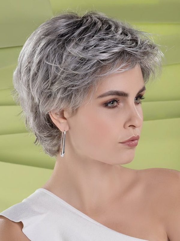 Kurze Geschichtete 6" Kunsthaarperücken Mit Lace Front