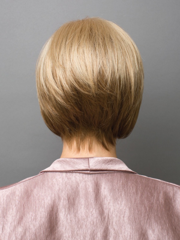 Stilvolle Kappenlose Bobs 8" Glatte Kunsthaar Perücken