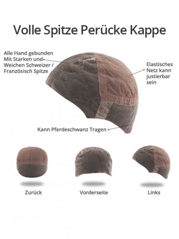 Blond Mittel Gerade Echthaar Perücken