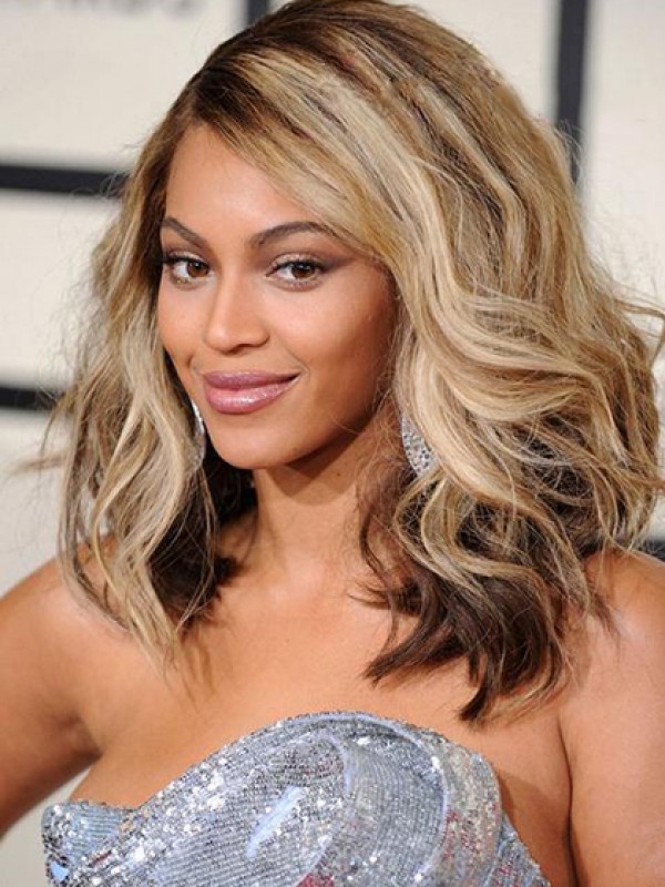 Beyonce Lang Wellig Spitzefront Perücken