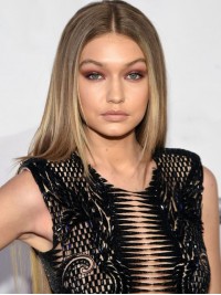 Gigi Hadid Lang Gerade Echthaar Perücken