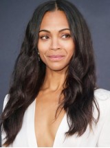 Zoe Saldana Lang Gerade Echthaar Perücken