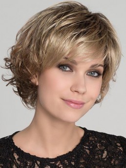 8" Blonde Ideale Gewellte Kurze Synthetische Bob-Perücken