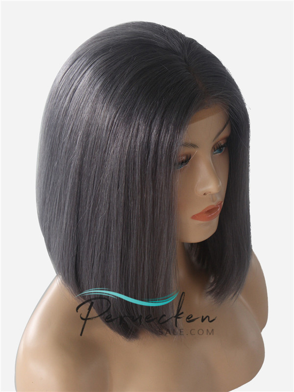 180% Dichte 13 * 6 Inch gebleichte Knoten Leimlose Bob Perücken mit Babyhaar