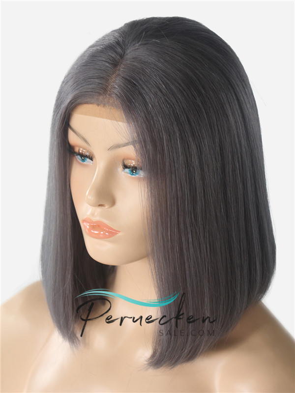 180% Dichte 13 * 6 Inch gebleichte Knoten Leimlose Bob Perücken mit Babyhaar