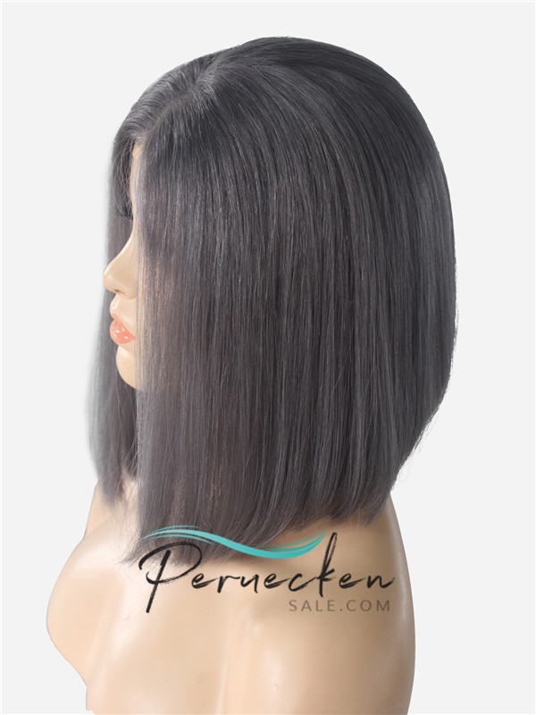 180% Dichte 13 * 6 Inch gebleichte Knoten Leimlose Bob Perücken mit Babyhaar