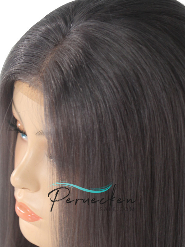 180% Dichte 13 * 6 Inch gebleichte Knoten Leimlose Bob Perücken mit Babyhaar