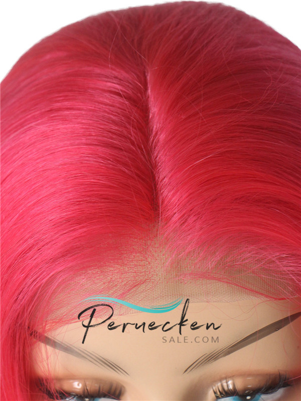 180% 1B/rosa 13*6 Inch Ombre kurze gerade Bob Spitzenfront Perücke