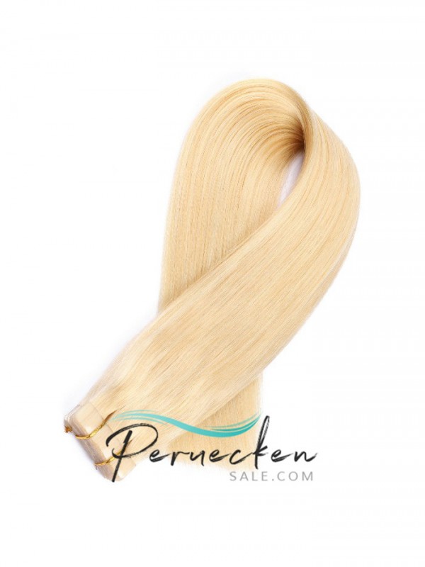 Blond Lange Grade PU Haarverlängerung