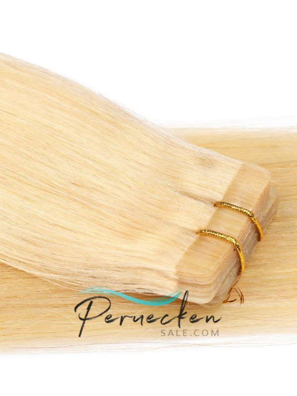 Blond Lange Grade PU Haarverlängerung