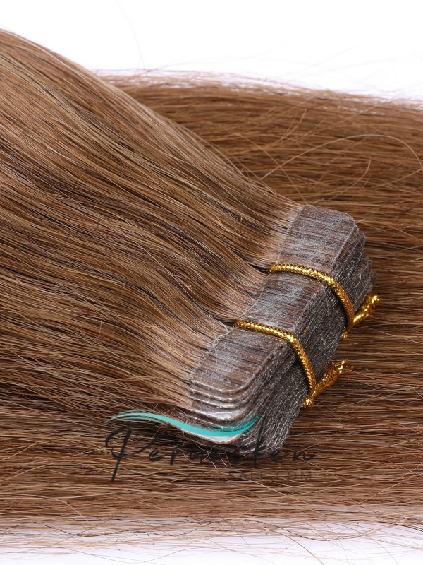 Braun Lange Grade PU Haarverlängerung