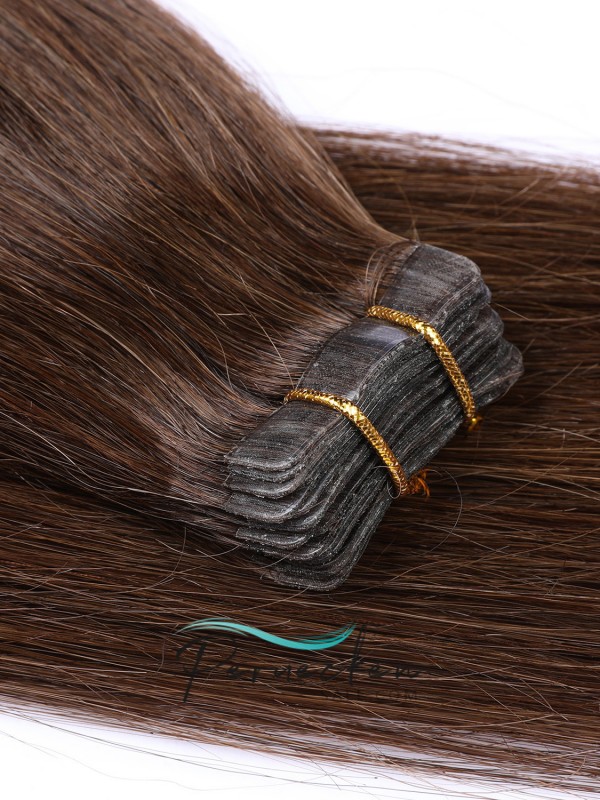 Braun Lange Grade PU Haarverlängerung