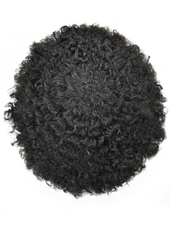 Afro B Spitzefront Afro Mens Toupee Afroamerikanisches Haarersatzsystem
