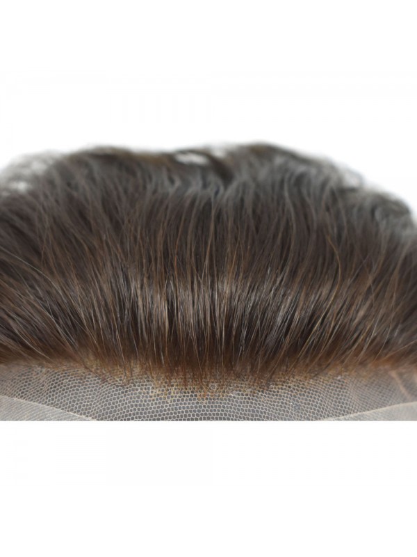 Toupet Haarersatz Für Herren Schweizer Spitze Transparente Klare Polyhaut An Der Rückseite Und An Den Seiten Haarperücken