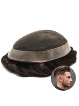 Toupet Mens Perücken French Lace Hair System Für Poly Coating Perücken Für Männer