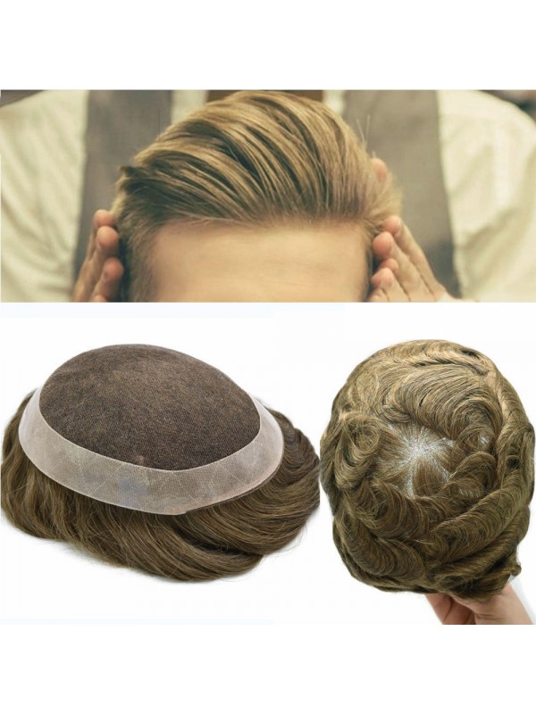 Toupet Mens Perücken French Lace Hair System Für Poly Coating Perücken Für Männer