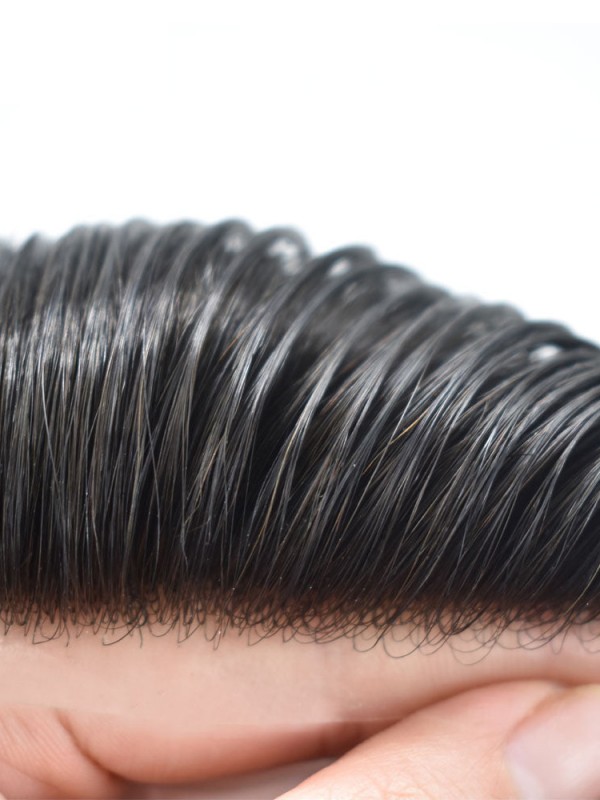 Toupet Für Männer Französische Spitze Schweizer Spitze Haarersatzsystem Klare Polyhaut Um Perimeter Haarteile