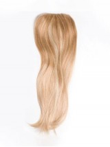 20" Gerade Blond Echthaar Mono Haarteile