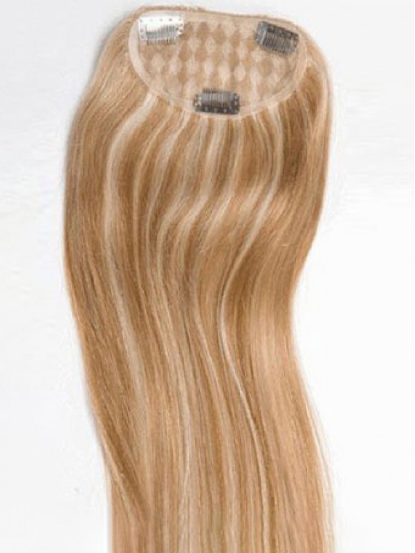 20" Gerade Blond Echthaar Mono Haarteile