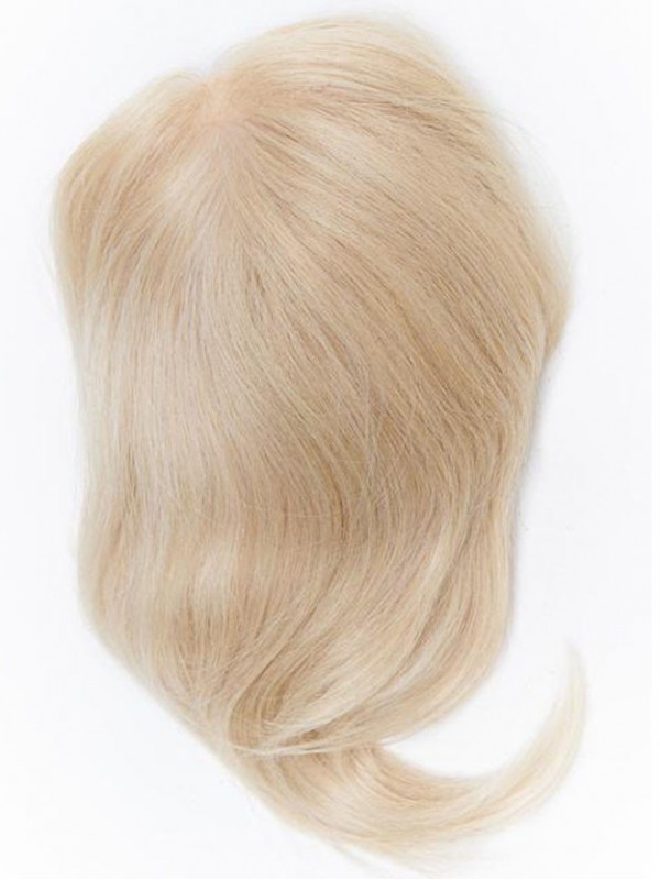 Gerade Blond Echthaar Mono Haarteile