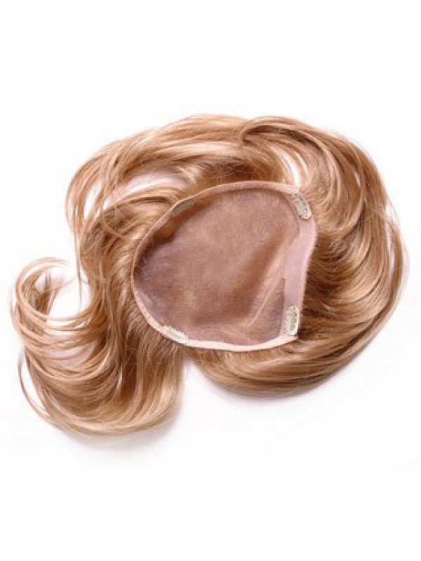 Lockig Auburn 100% Echthaar Mono Haarteile