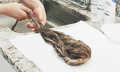 Stepp 4b: Pflegen das Menschliche Haar